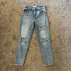 Women's Distressed Blue Jeans
